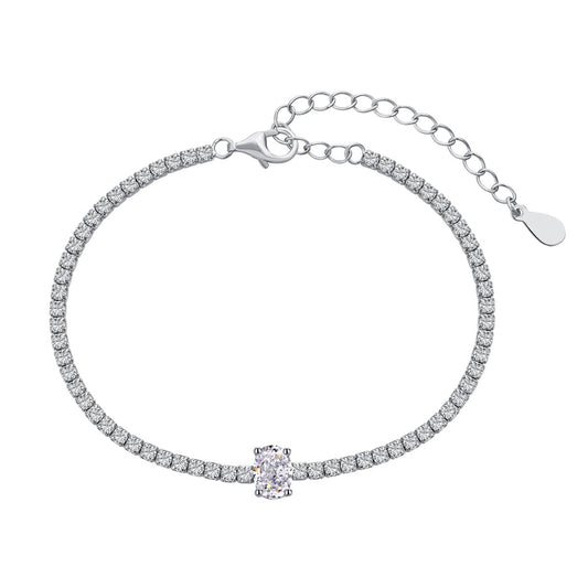 [NEU] 0,75 Karat Exquisites Armband im Ovalschliff für jeden Tag