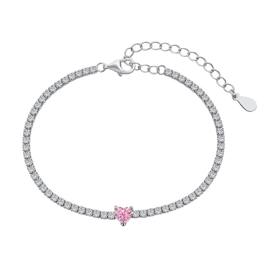 [NEU] Elegantes, romantisches Liebesarmband in Herzform mit 0,5 Karat
