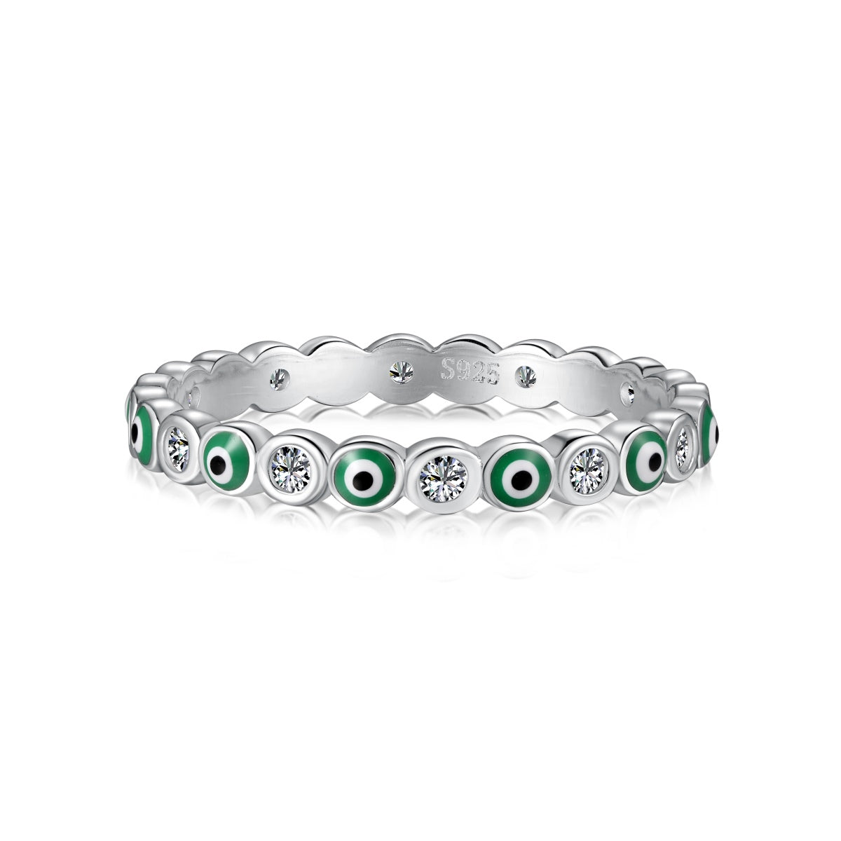 [GALE]Sparkling Vibrant Round Shape Daily Ring