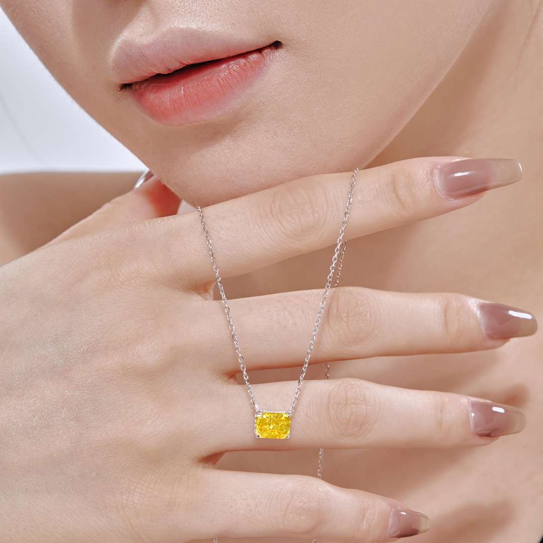 [GALE]Luxurious Square Shape Colorful Necalack