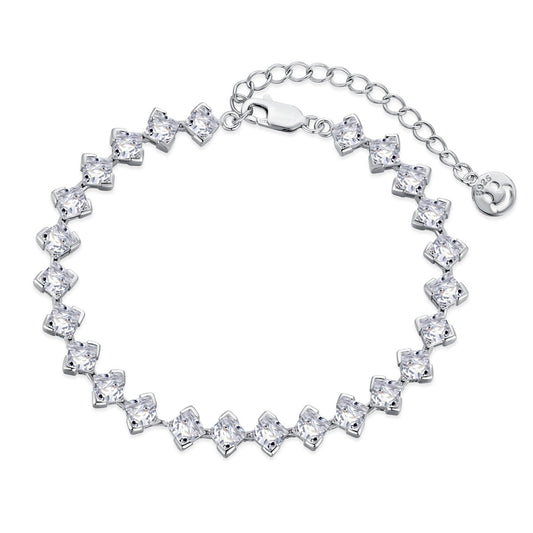 [NEU] 0,5 Karat verziertes Armband im Prinzessschliff für jeden Tag