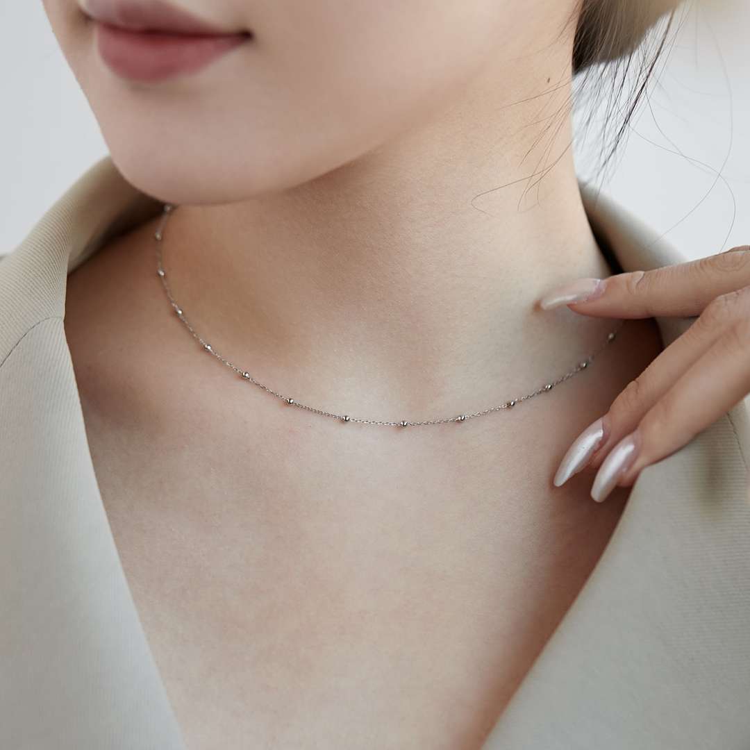 [NOVO]小さなビーズ鎖骨チェーンシンプルネックレス