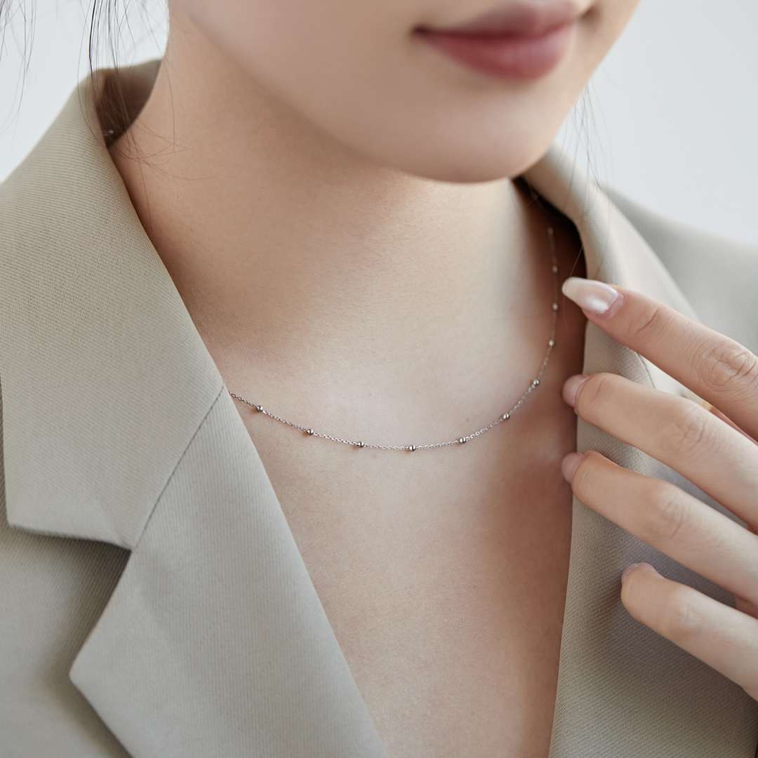 [NOVO]小さなビーズ鎖骨チェーンシンプルネックレス