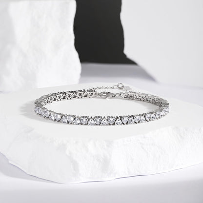 [GALE]Dazzling Romantic Heart Shape Lover Bracelet