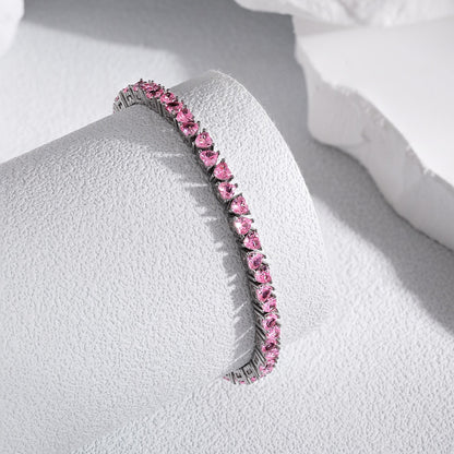 [GALE]Dazzling Romantic Heart Shape Lover Bracelet
