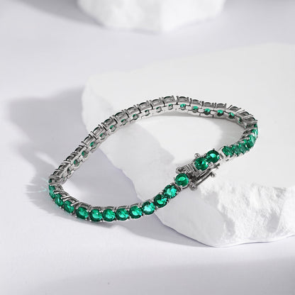 [GALE]Radiant Colorful Round Cut Party Bracelet