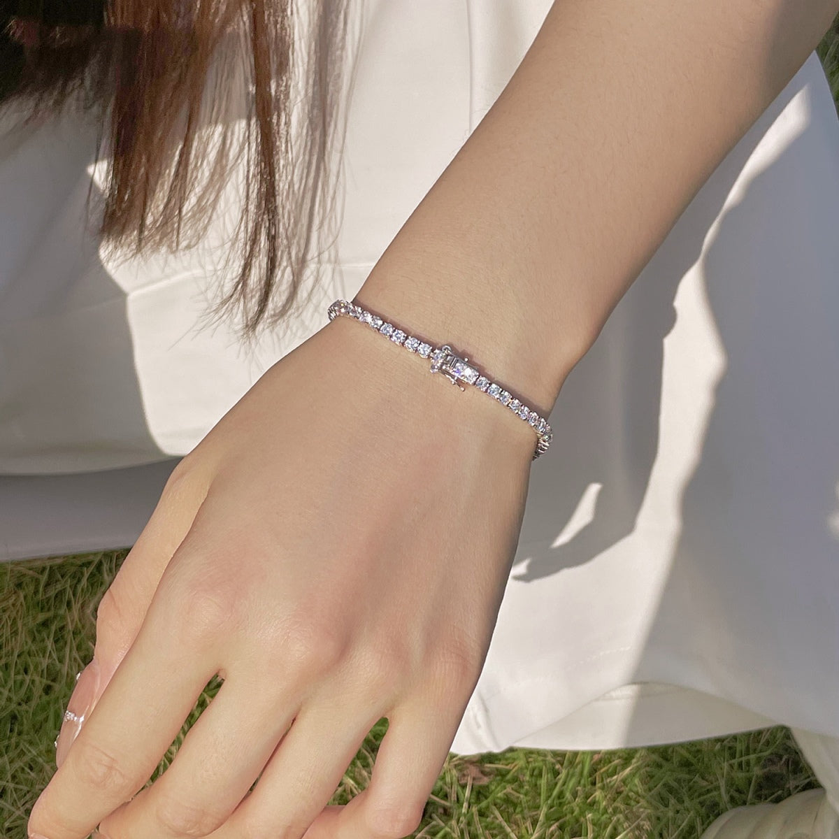 [GALE]Radiant Colorful Round Cut Party Bracelet