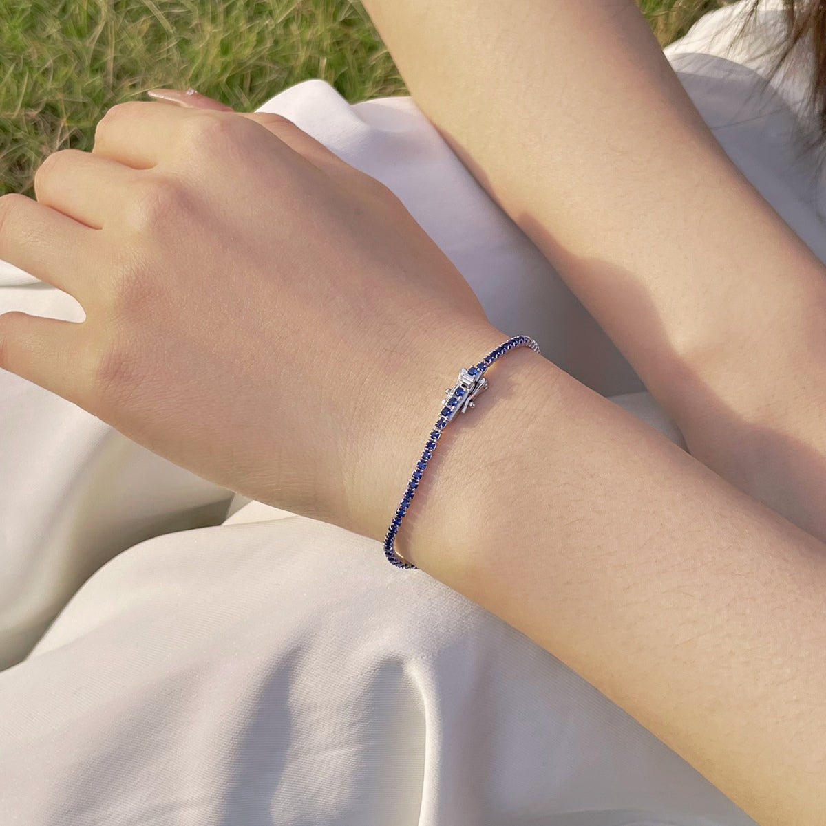 [GALE]Radiant Colorful Round Cut Party Bracelet