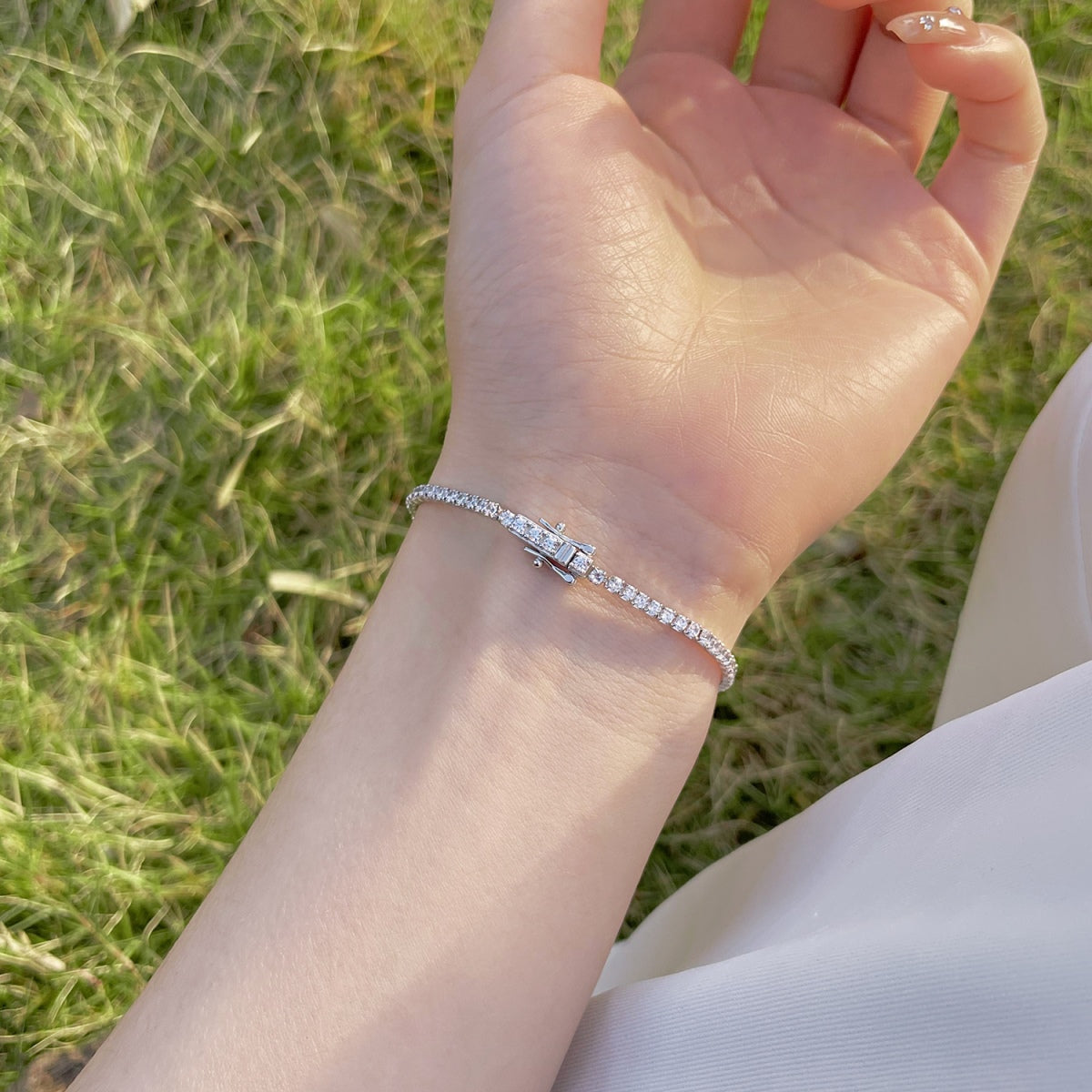 [GALE]Radiant Colorful Round Cut Party Bracelet