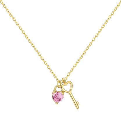 [NOVO]ユニークなハート型キーペンダントネックレス