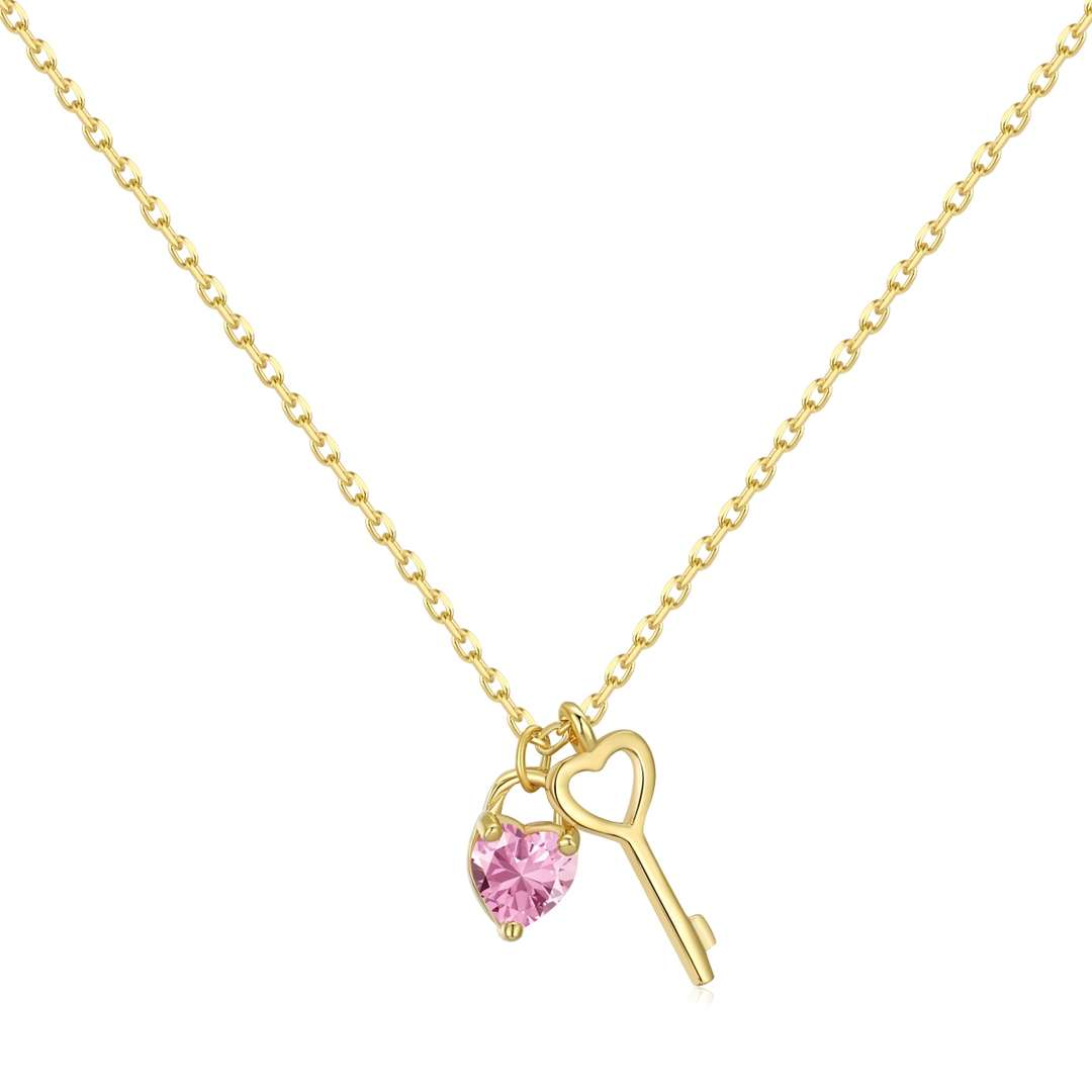 [NOVO]ユニークなハート型キーペンダントネックレス