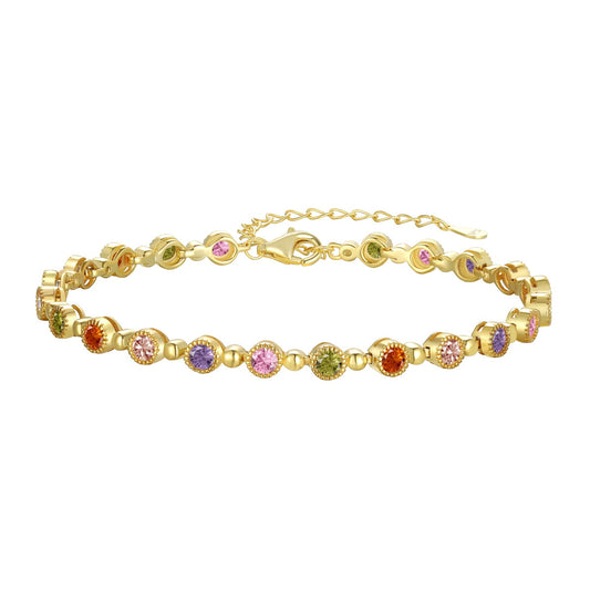 [NOVO] Funkelndes, exquisites Party-Armband mit rundem Schliff