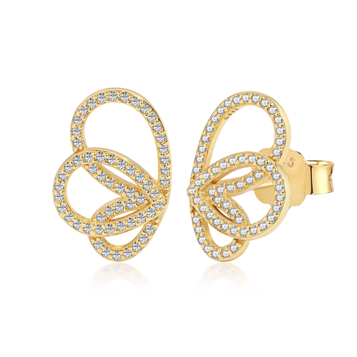 [GALE]Exquisite Butterfly Shape Earrings