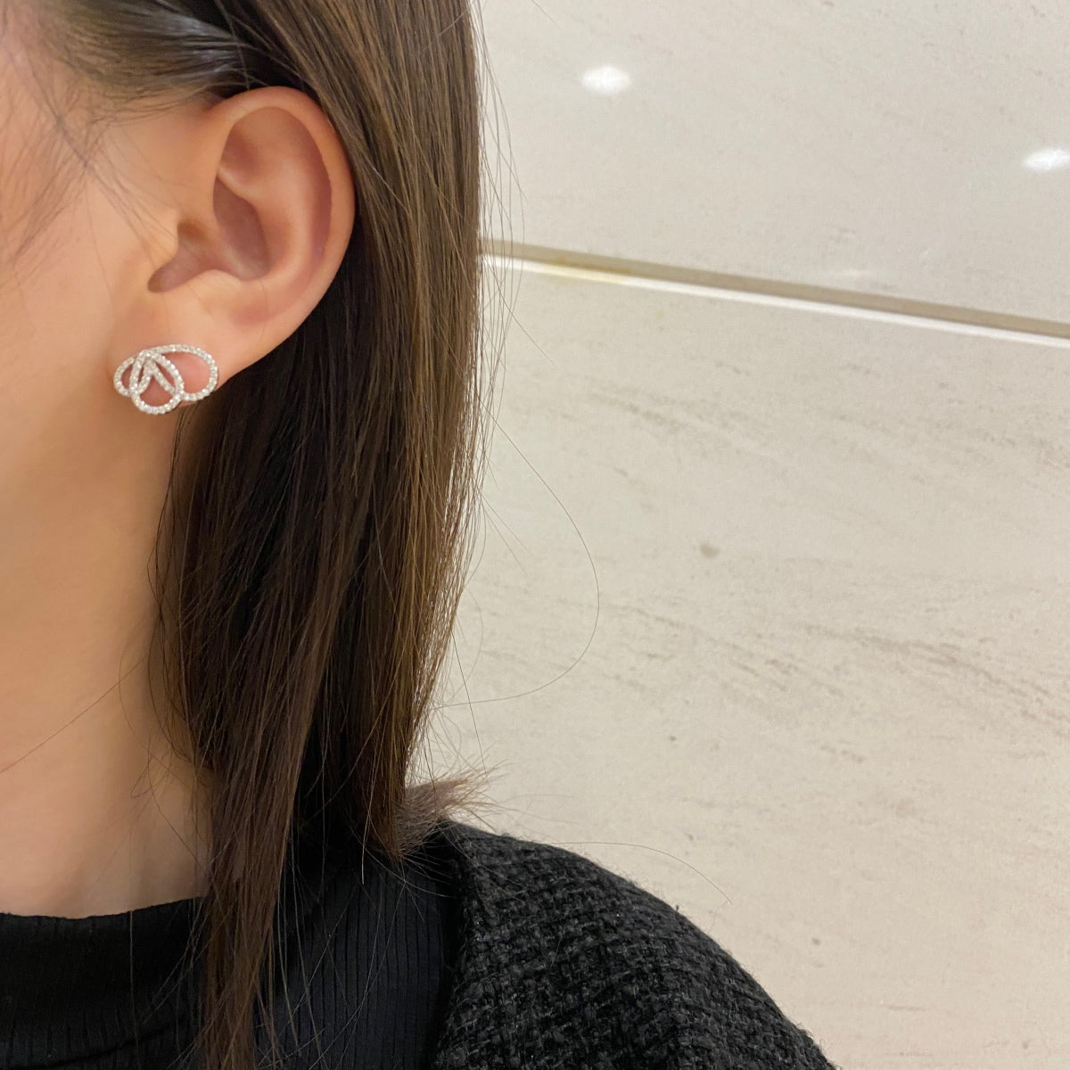 [GALE]Exquisite Butterfly Shape Earrings