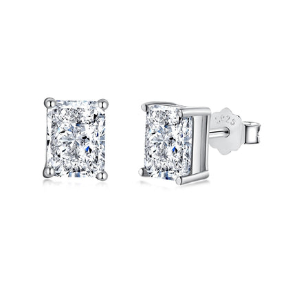 [GALE]Radiant Luxurious Princess Cut Daily Earrings