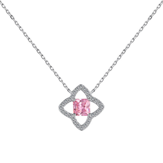 [NEU] Exquisite Halskette in Blumenform im Prinzessschliff
