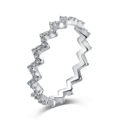 [GALE]Delicate Enchanting Wave Shape Daily Ring