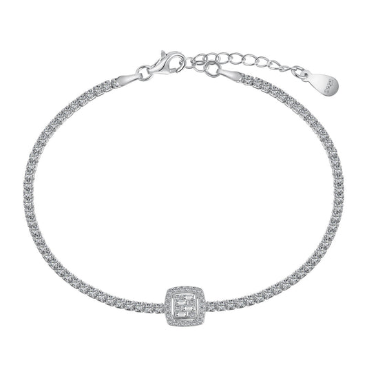 [NOVO] Luxuriöses, funkelndes, quadratisches Bankett-Armband