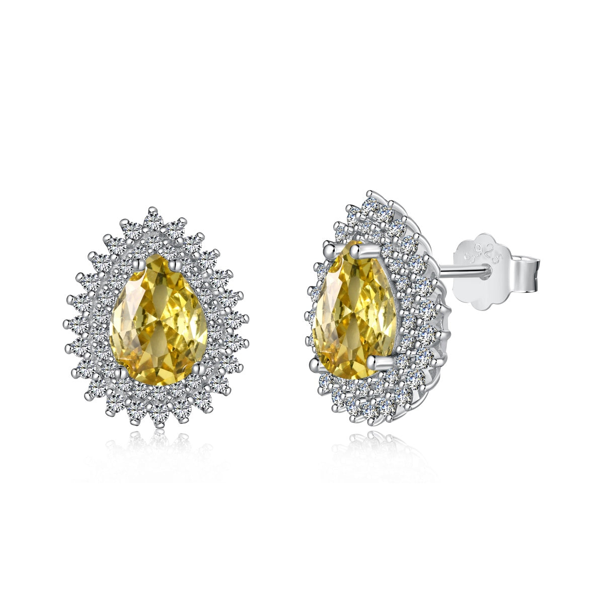 [GALE]Delicate Gorgeous Pear Cut Daily Earrings
