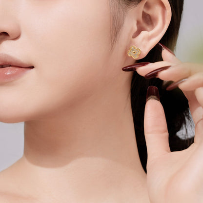 [GALE]Four Leaf Clover Fashion Earrings