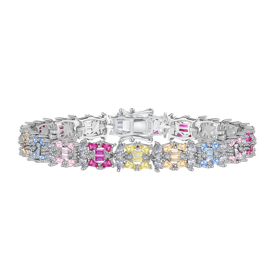 [NEU] Zartes, farbenfrohes Party-Armband mit mehreren Schliffen