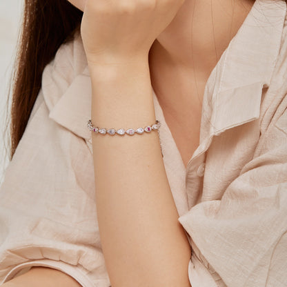 [GALE]0.25 Carat Radiant Water Drop Shape Daily Bracelet