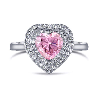 [GALE]Delicate Ebullient Heart Shape Wedding Ring