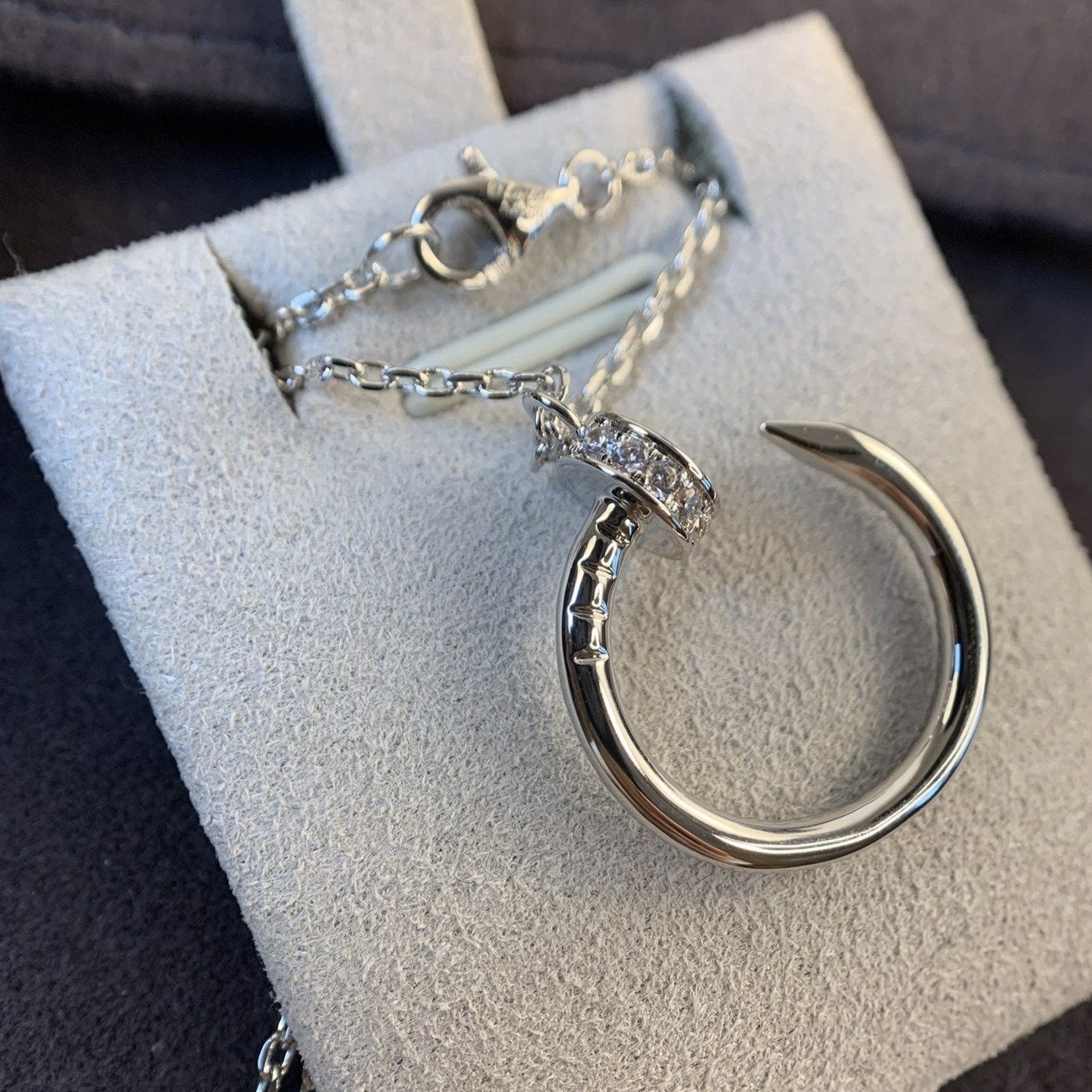 [NOVO]JUSTE HALSKETTE SILBER DIAMANTEN 