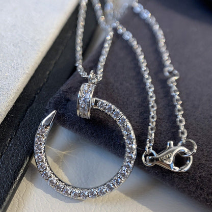 [NOVO]JUSTE HALSKETTE SILBER DIAMANTEN 