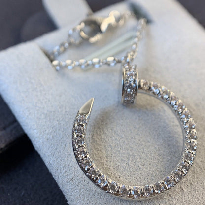 [NOVO]JUSTE HALSKETTE SILBER DIAMANTEN 