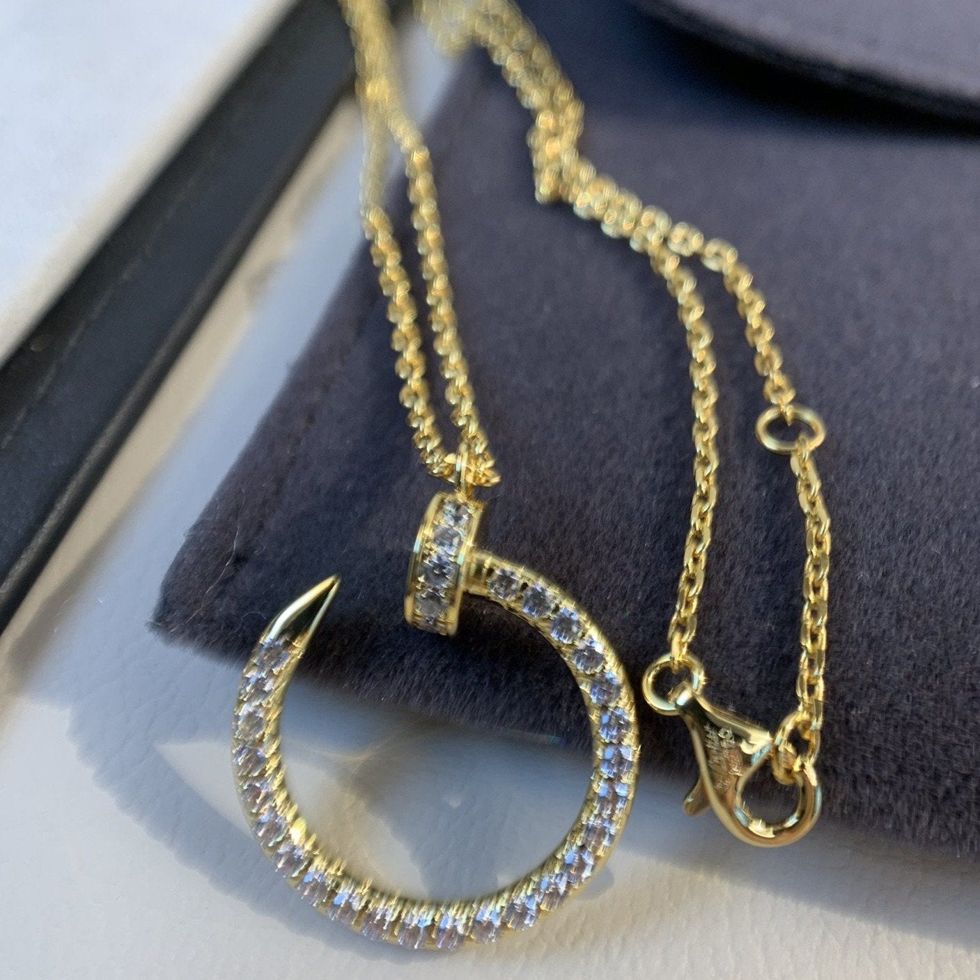 [NOVO]JUSTE HALSKETTE GOLD DIAMANTEN 