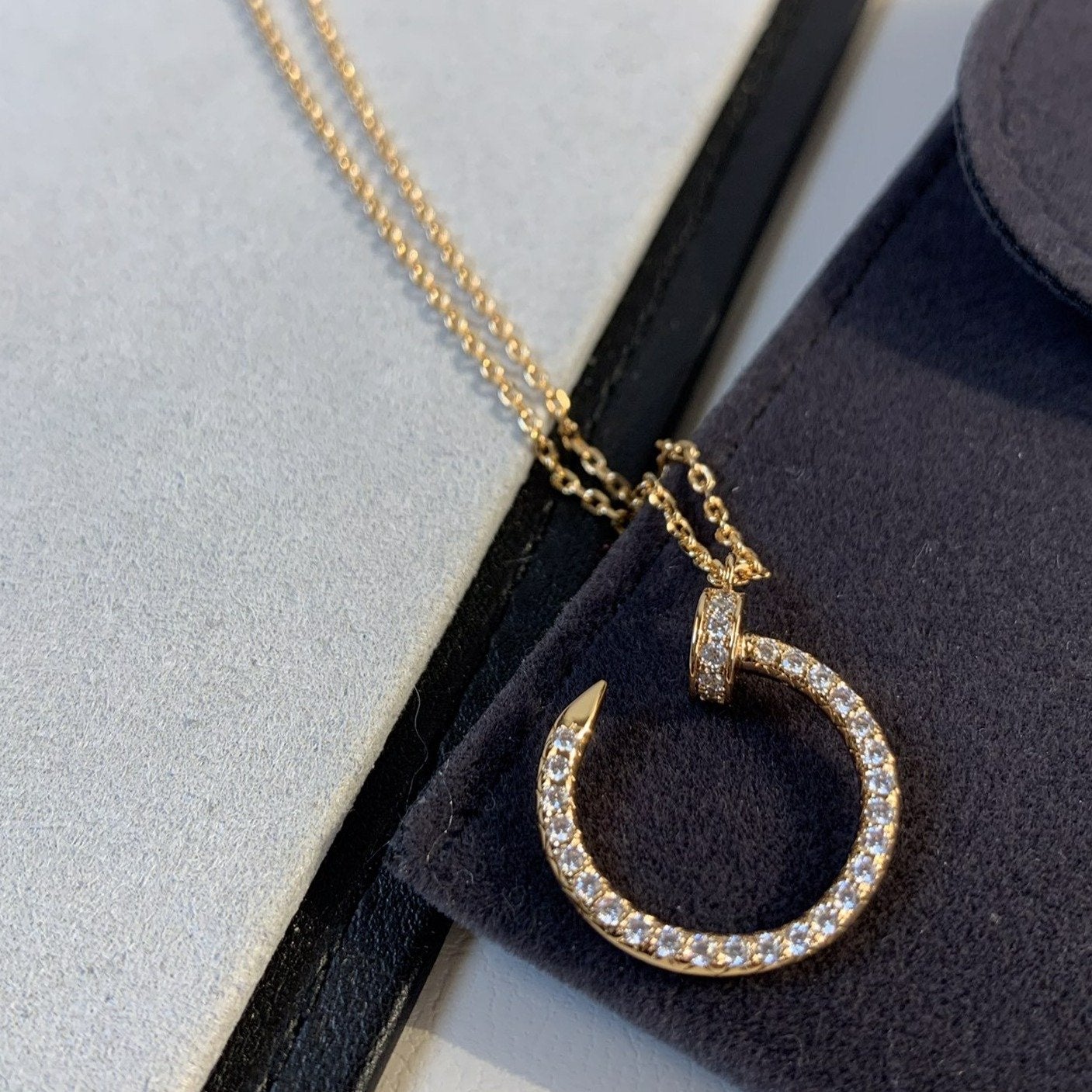 [GALE]JUSTE NECKLACE PINK GOLD DIAMONDS