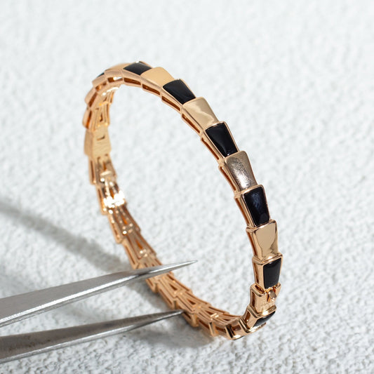 [GALE]SERPENTI BRACELET PINK GOLD ONYX