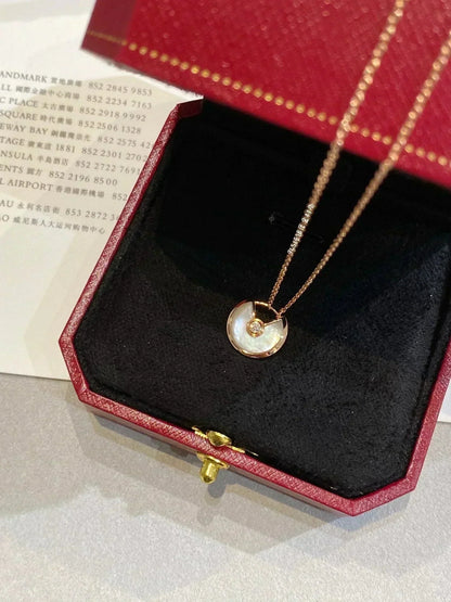 [GALE]AMULETTE ROSE GOLD MOP NECKLACE