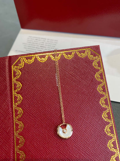 [GALE]AMULETTE ROSE GOLD MOP NECKLACE