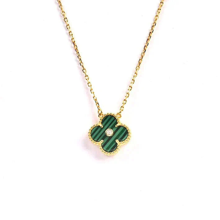 [NOVO]CLOVER 15MM DIAMANT-TÜRKIS-HALSKETTE