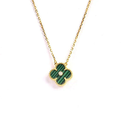 [NOVO]CLOVER 15MM DIAMANT-TÜRKIS-HALSKETTE