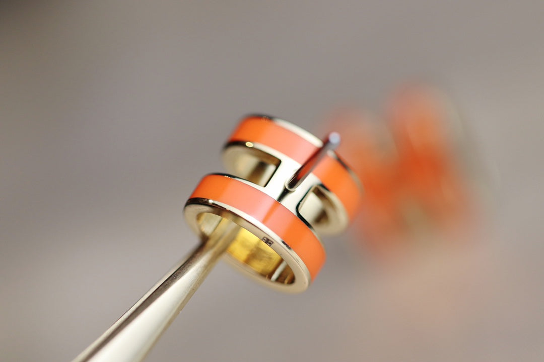[GALE]MINI POP H EARRINGS ORANGE