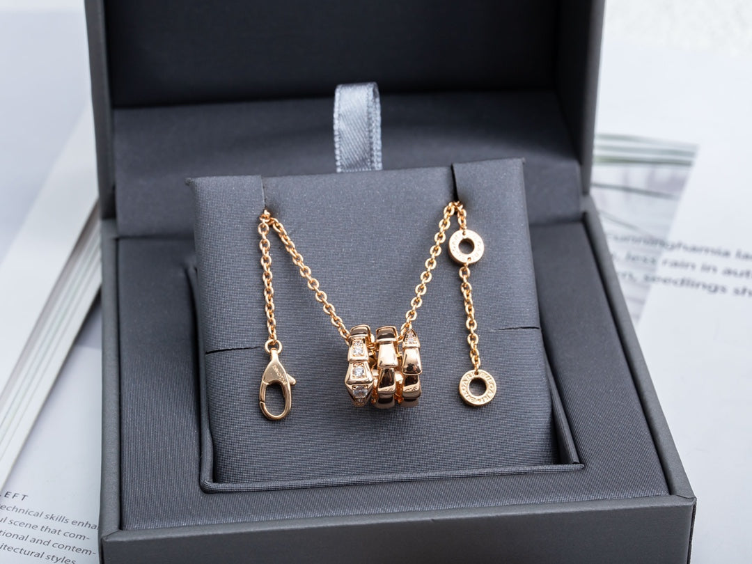 [GALE]SERPENTI PINK GOLD NECKLACE DIAMOND