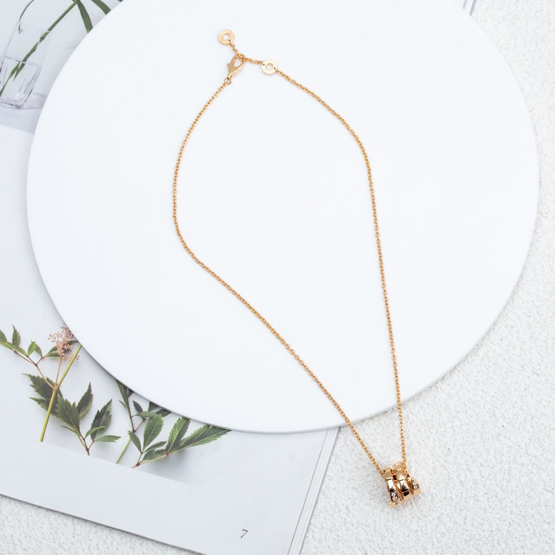 [GALE]SERPENTI PINK GOLD NECKLACE DIAMOND