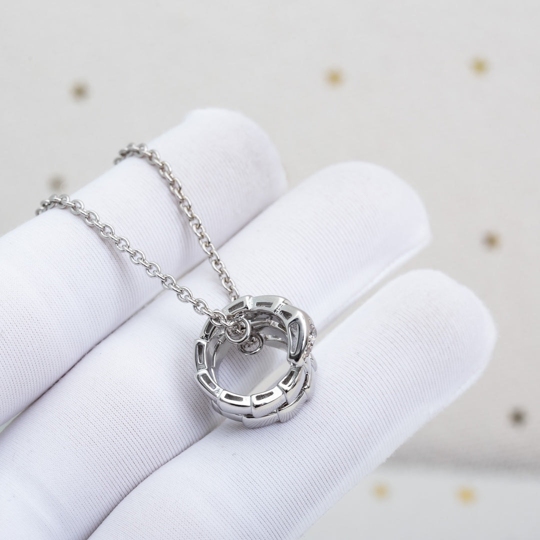 [GALE]SERPENTI SILVER NECKLACE DIAMOND
