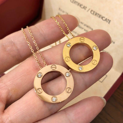 [NOVO]ラブネックレス 16mm 3ダイヤモンド