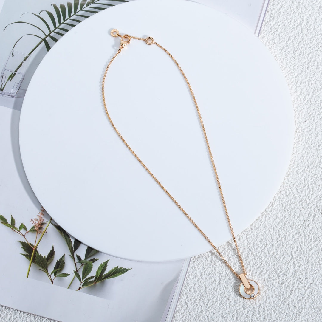 [GALE]GARI NECKLACE PINK GOLD MOP