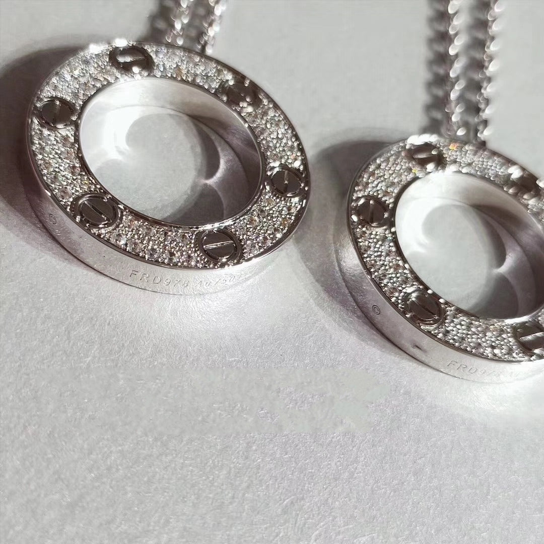 [GALE]LOVE NECKLACE ADJUSTABLE SILVER