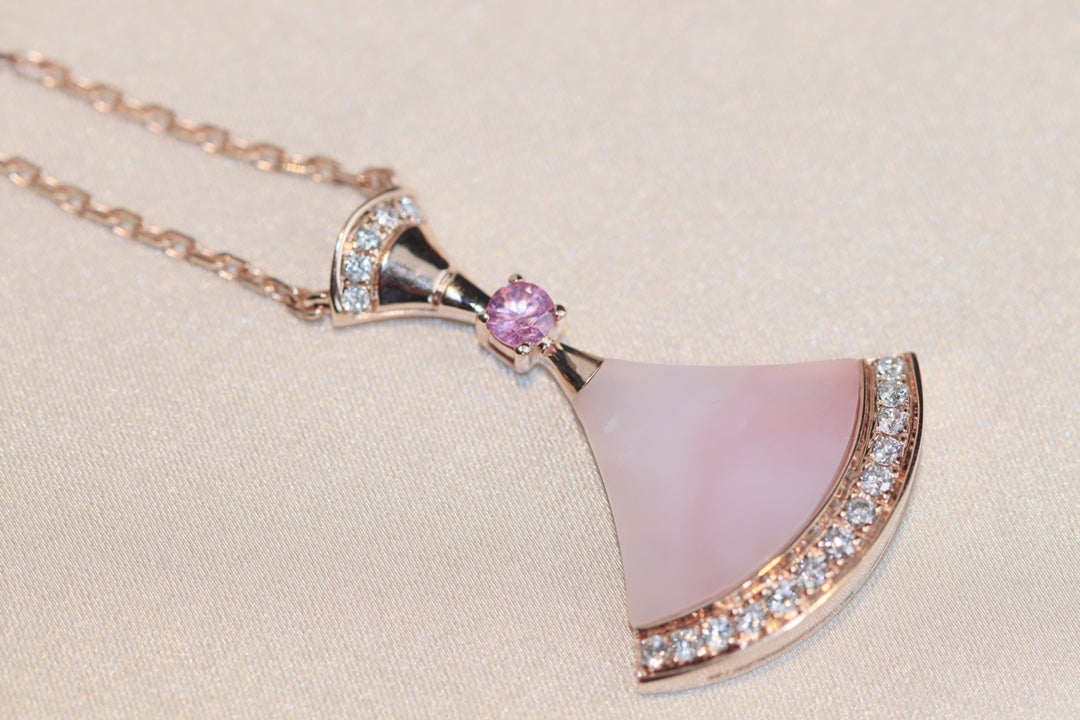 [GALE]DREAM NECKLACE PINK MOP DIAMOND