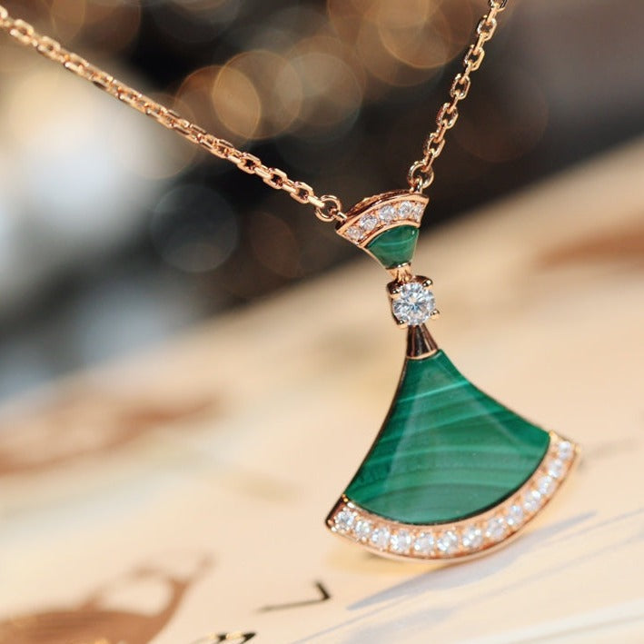 [GALE]DREAM NECKLACE MALACHITE DIAMOND