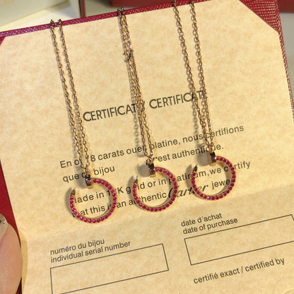 [NOVO]JUSTE HALSKETTE GOLD ROTE DIAMANTEN
