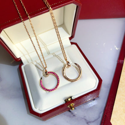 [NOVO]JUSTE HALSKETTE GOLD ROTE DIAMANTEN