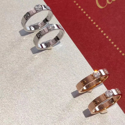 [NOVO] Liebesring 3,6 mm 1 großer Diamant
