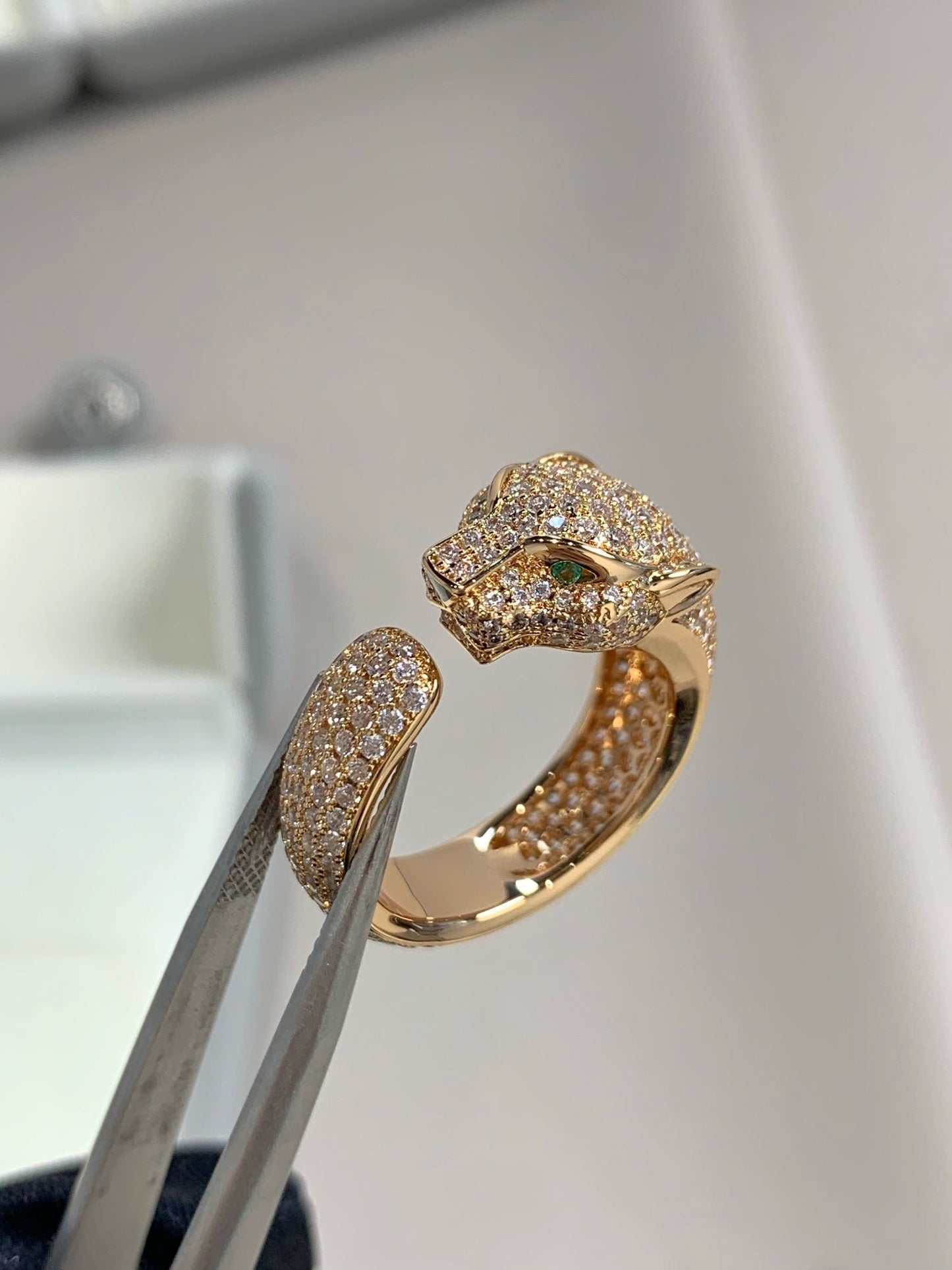 [GALE]PANTHERE PINK GOLD DIAMOND RING